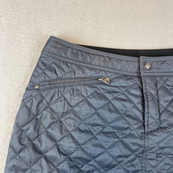 Athleta SnowStomper Womens Sz 8 Skirt Black Quilted - Picture 4 of 13